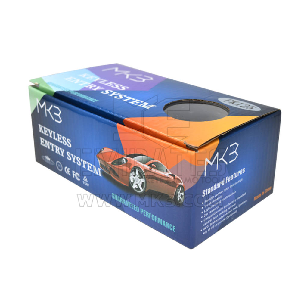 Sistema de entrada sin llave Bently Chrome Flip de 3 botones, modelo FK125 - MK18958 - f-5