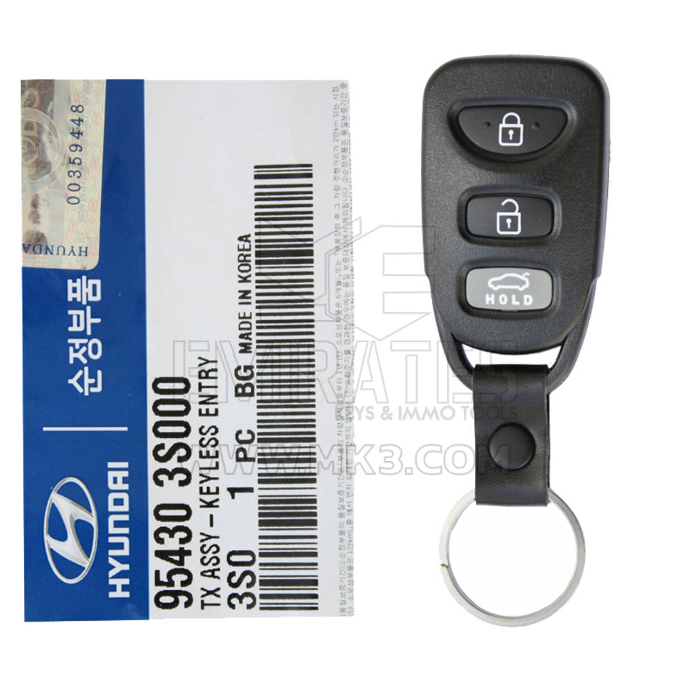 Like New Without Box Hyundai Sonata 2011-2013 Genuine/OEM Remote Key 3+1 Buttons 433MHz 95430-3S000 954303S000 / FCCID: OKA-NO29 | Emirates Keys