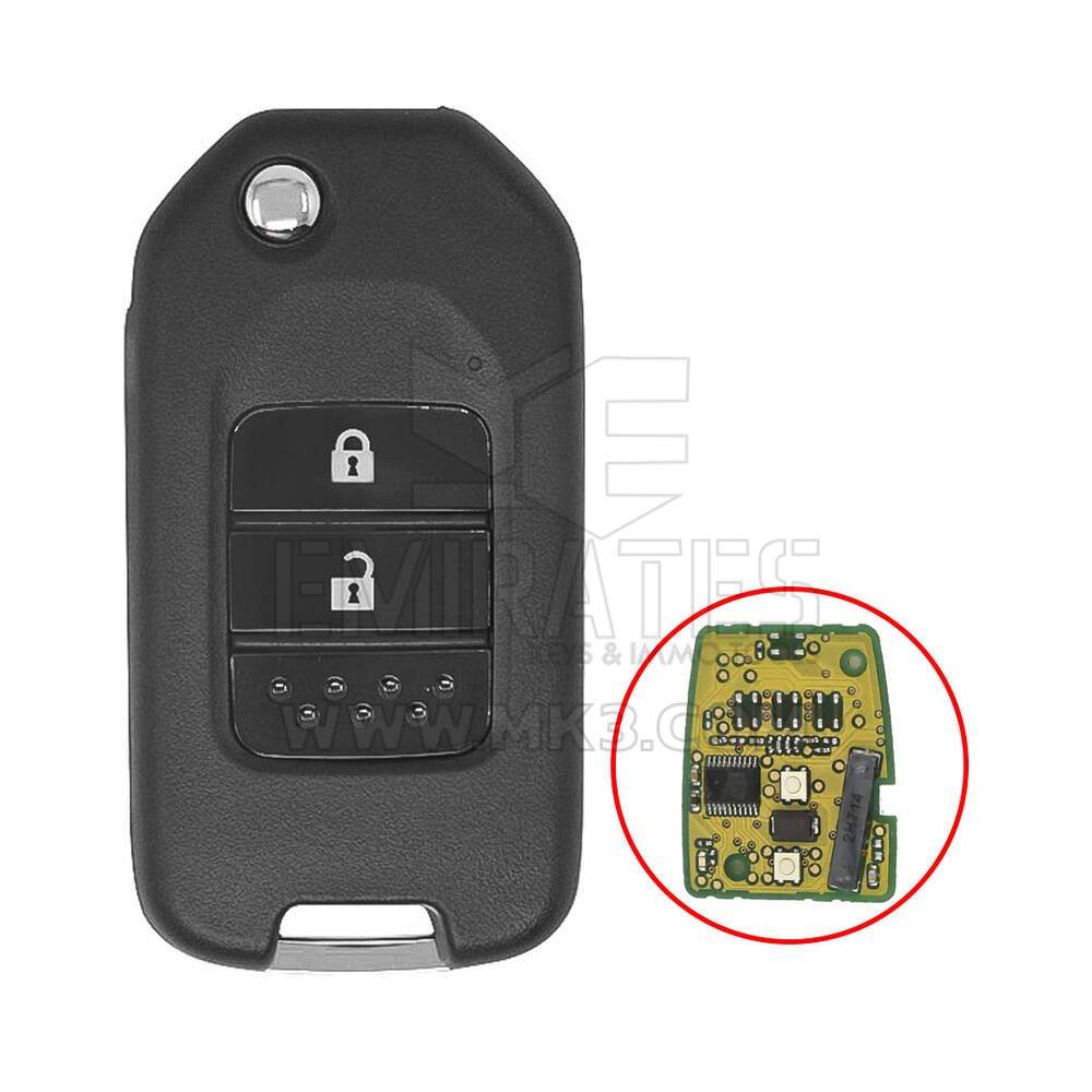 Coque de clé télécommande à 2 boutons modifiée Honda