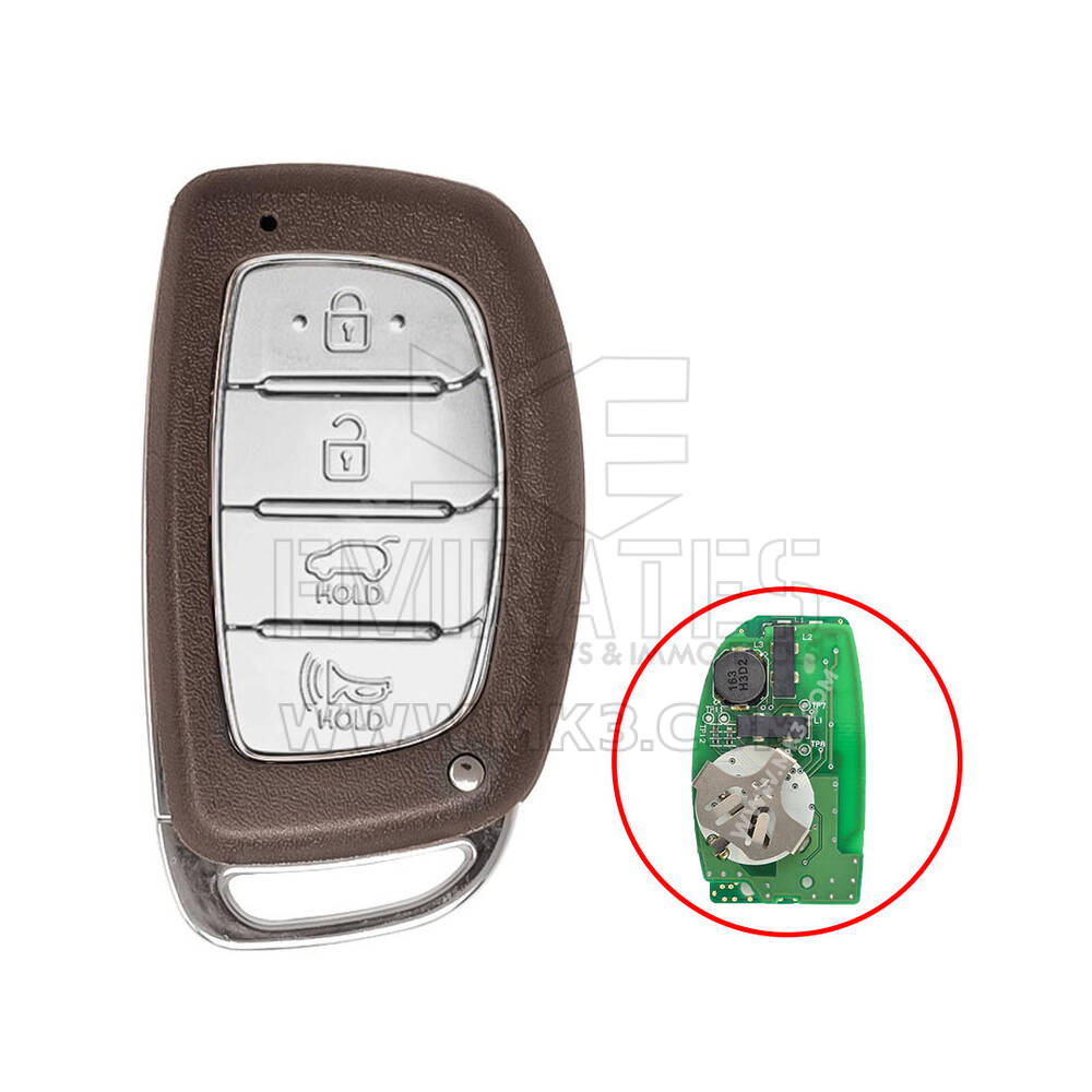 Guscio chiave telecomando intelligente Hyundai Tucson 2015 a 4 pulsanti con lama laser