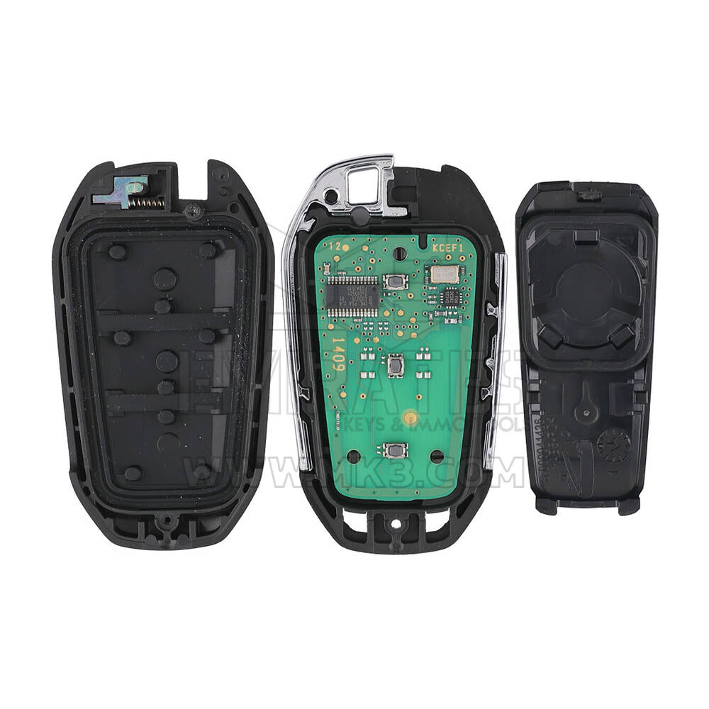 Nuovo telecomando originale Peugeot/OEM Smart Key 2016 a 3 pulsanti, 433 MHz, transponder PCF 7945A, codice OEM: 96728357XT | Emirates Keys