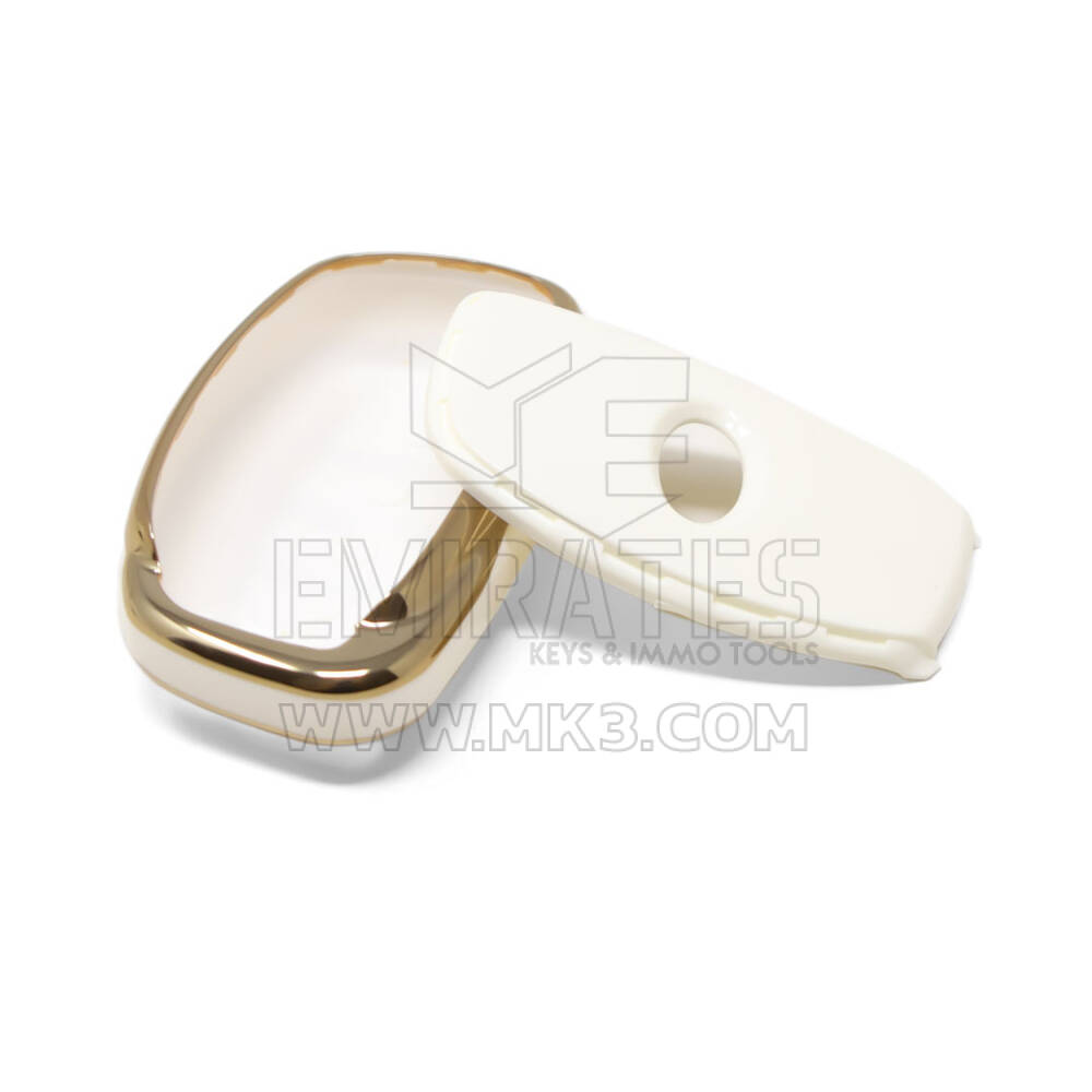 New Aftermarket Nano High Quality Cover For Hyundai Tucson Smart Remote Key 4 Auto Start Buttons White Color | Emirates Keys