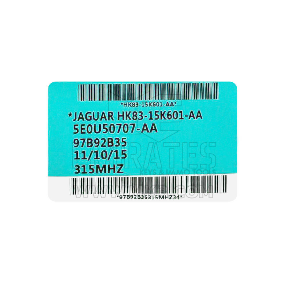 Nova chave remota inteligente Jaguar genuína/OEM 5 botões 315 MHz HK83-15K601-AC / HK83-15K601-AA de alta qualidade Melhor preço Encomende agora | Chaves dos Emirados