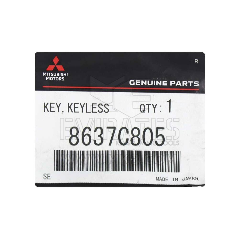 New Mitsubishi Outlander 2008-2021 Genuine / OEM Smart Remote Key 3 Buttons 433MHz OEM Part Number: 8637C805 / 8637A698 | Emirates Keys