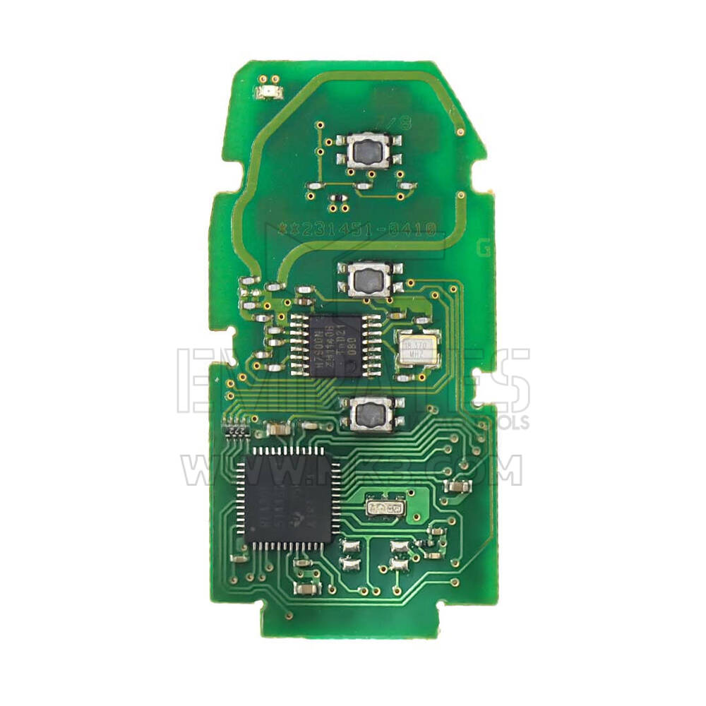 Llave remota inteligente original reacondicionada para Toyota Rav4 (2019-2022), PCB, 3 botones, 433 MHz, 8990H-42200, con carcasa de repuesto | Emirates Keys