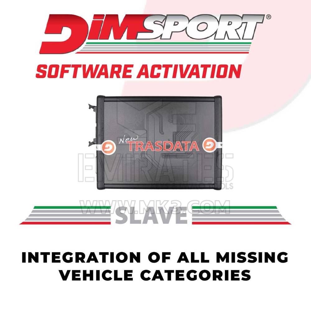 Dimsport - NEW TRASDATA SLAVE - INTEGRATION OF ALL MISSING VEHICLE CATEGORIES (AV99NT001-UP) Activation