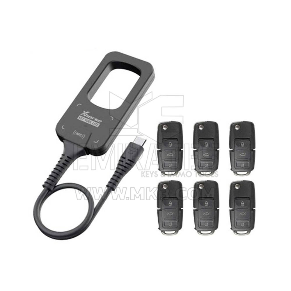 Xhorse VVDI Bee Key Tool Lite XDKML0EN + Gift 6pcs XKB501EN Controles remotos com fio
