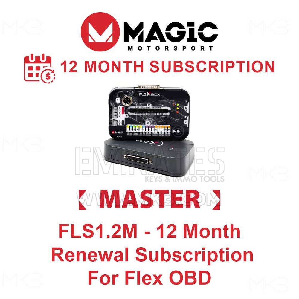 MAGIC FLS1.2M - اشتراك تجديد لمدة 12 شهرًا لبرنامج Flex OBD Master
