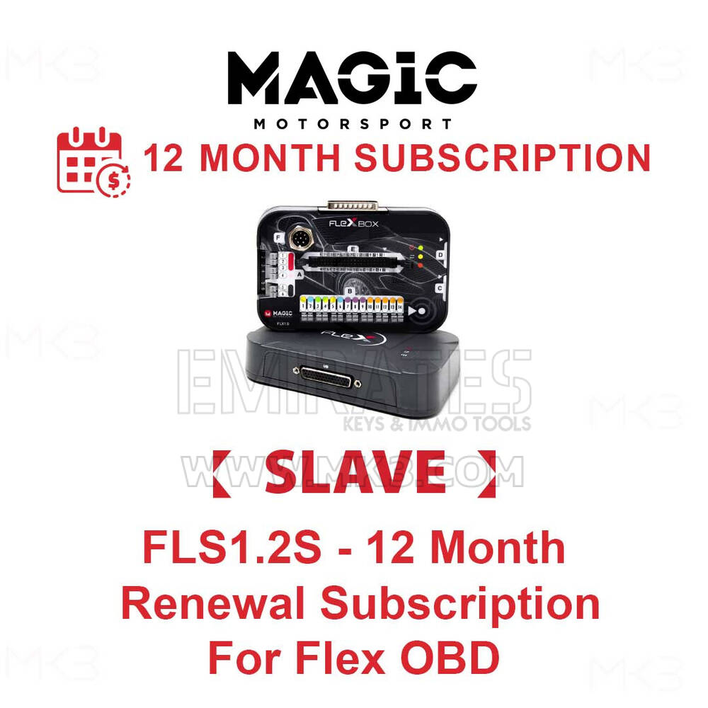 MAGIC FLS1.2S - اشتراك تجديد لمدة 12 شهرًا لجهاز Flex OBD Slave