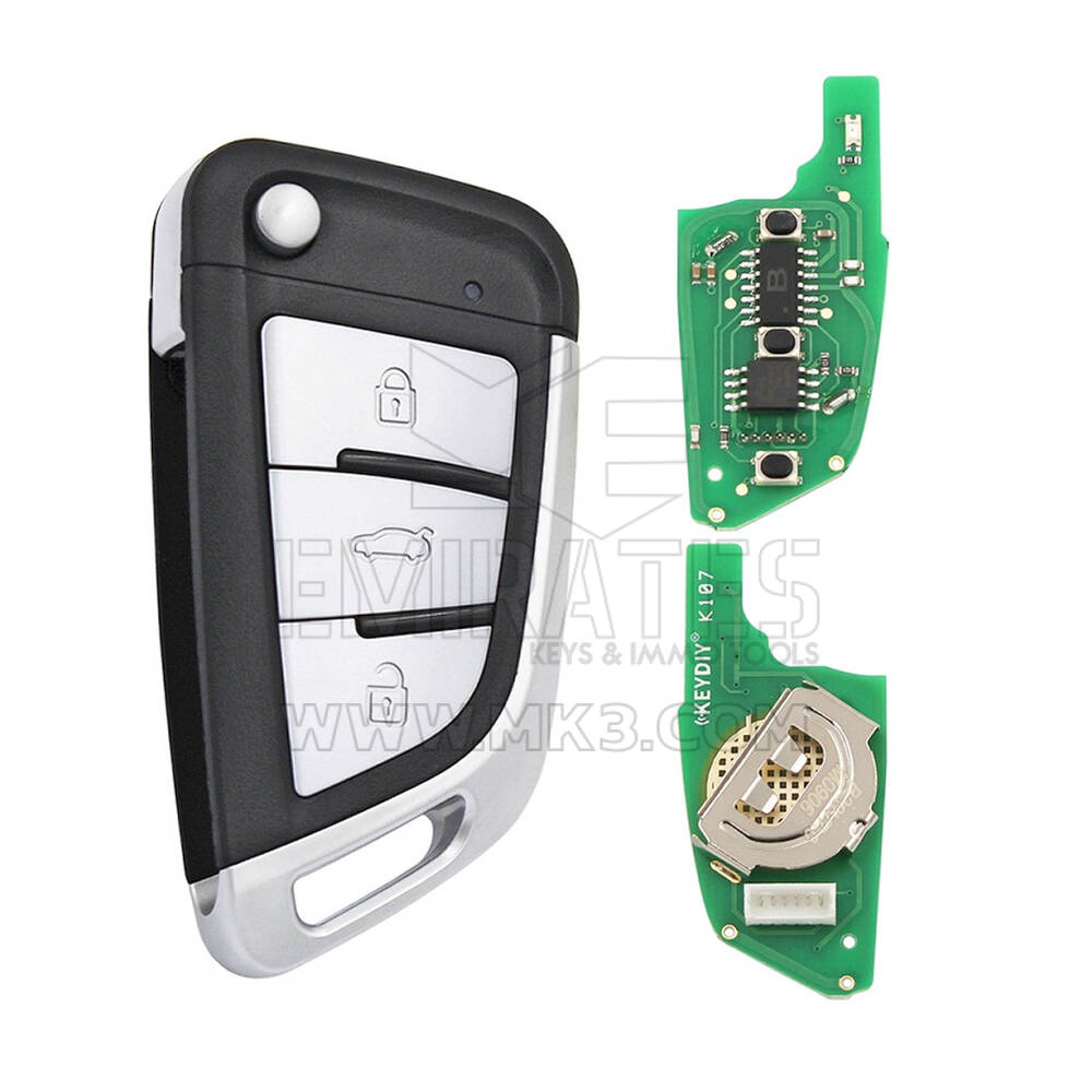  Keydiy KD Universal Flip Chiave remota 3 pulsanti Tipo B29 Lavorazione in metallo con KD900 e KeyDiy KD-X2 Remote Maker e Cloner | Emirates Keys
