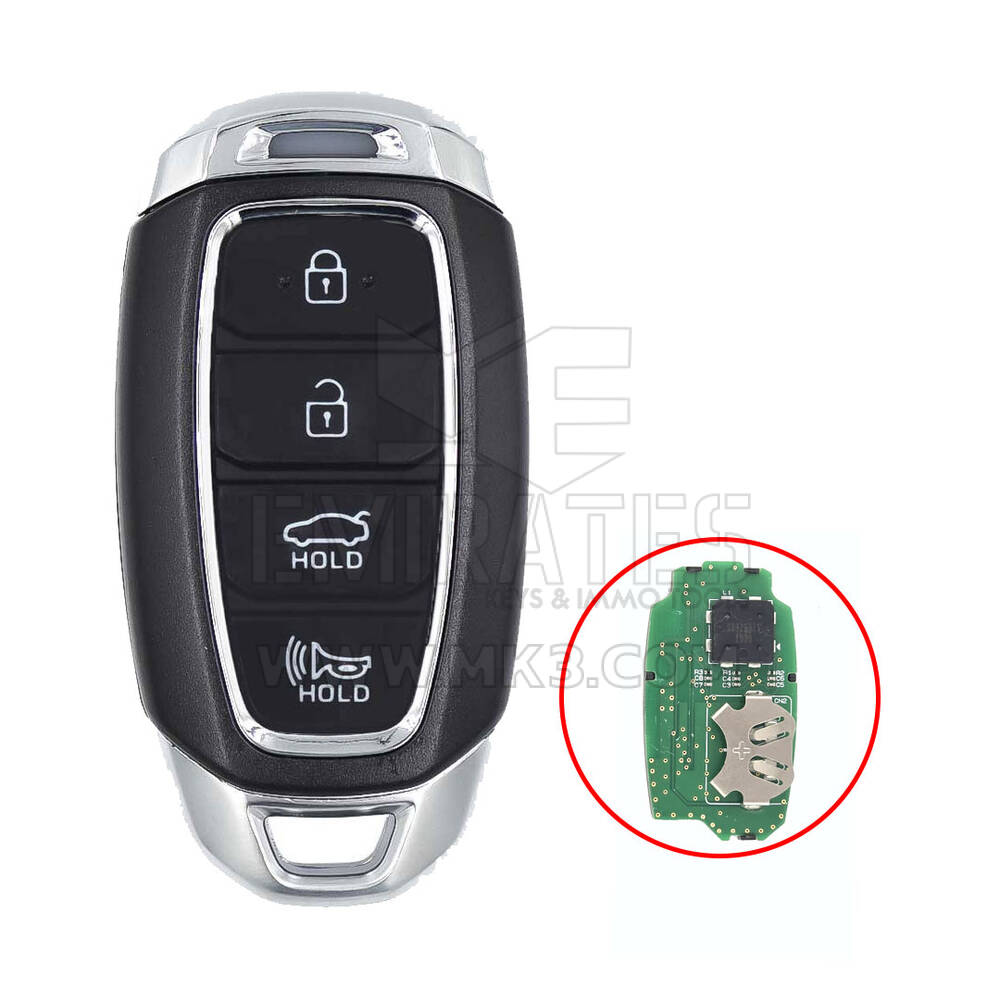 Корпус интеллектуального дистанционного ключа Hyundai, 3+1 кнопки