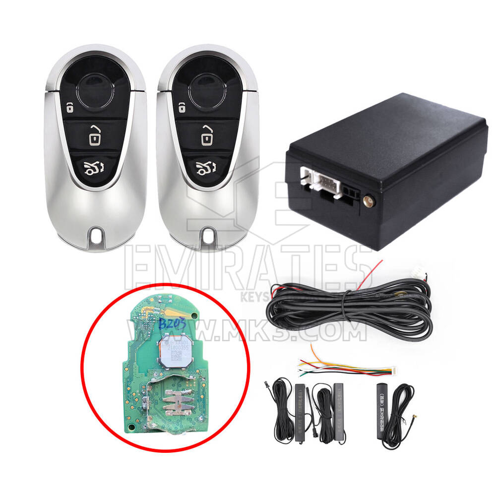 Keyless Entry Kit For Mercedes FBS4 cars works with Factory OEM Push Start Button (Add Key) ESW309C-BE3