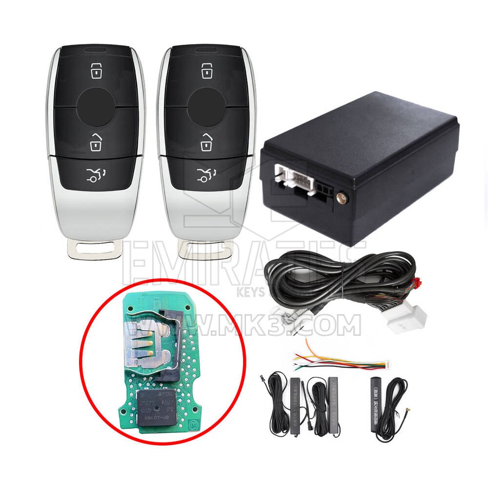 Keyless Entry Kit For Mercedes FBS4 cars works with Factory OEM Push Start Button (Add Key) ESW312-BE2-A