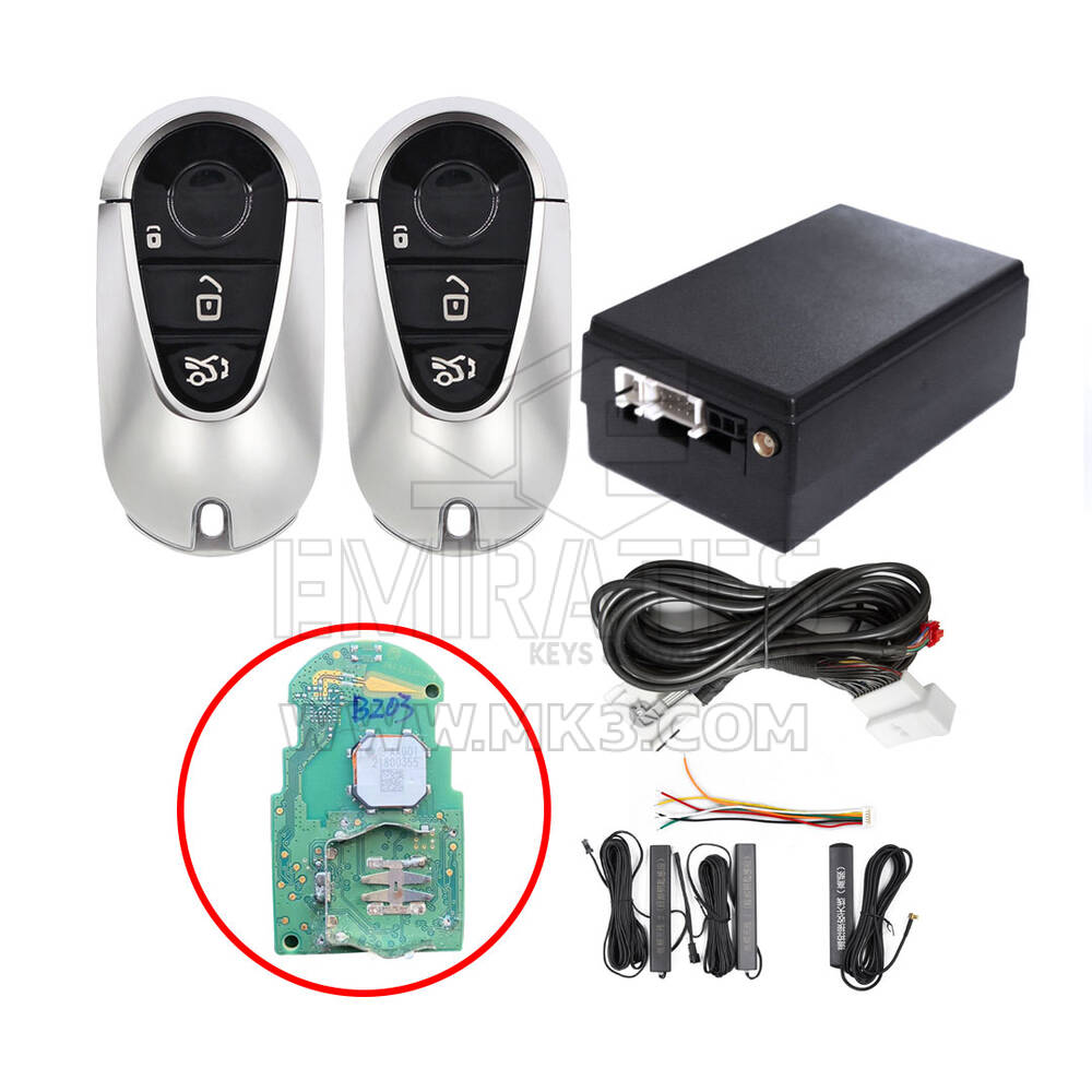 Keyless Entry Kit For Mercedes FBS4 cars works with Factory OEM Push Start Button (Add Key) ESW312-BE3-A