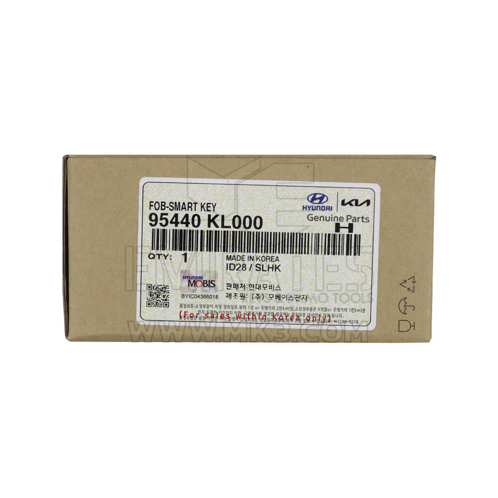New Hyundai Ioniq 2023 Genuine / OEM Smart Remote Key 4+1 Buttons 433MHz OEM Part Number: 95440-KL000 / 95440KL000 | Emirates Keys