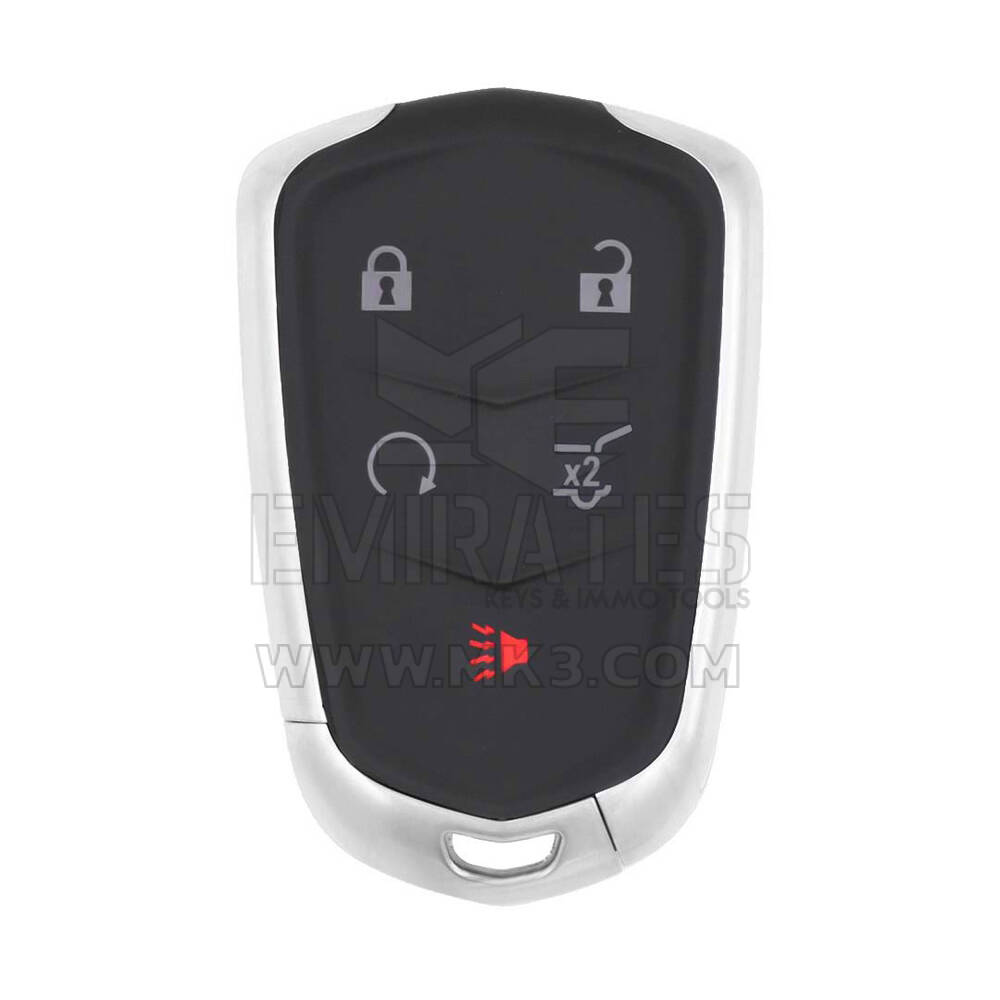 مفتاح ريموت ذكي لكاديلاك، ٤ أزرار + زر واحد، تردد ٣١٥ ميجاهرتز، رقم تعريف لجنة الاتصالات الفيدرالية: HYQ2AB