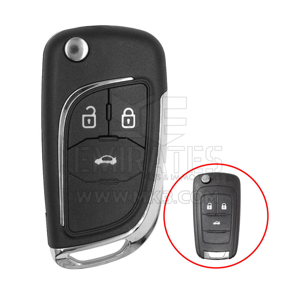 Модифицированный корпус ключа Chevrolet с 3 кнопками
