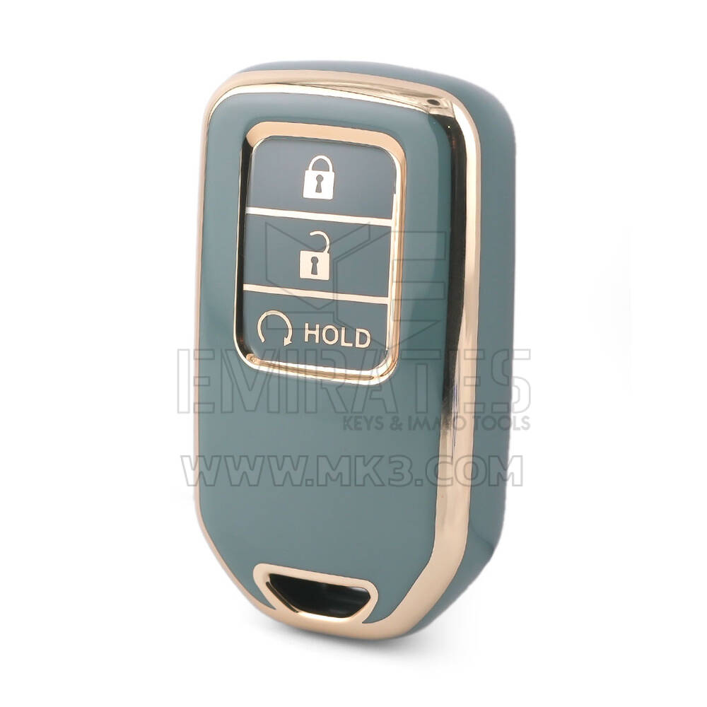 Funda Nano de alta calidad para llave remota Honda, 3 botones, Color gris, HD-A11J3B