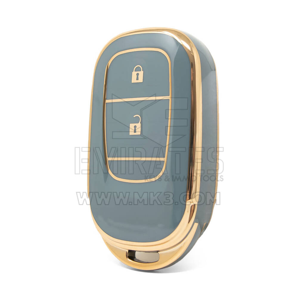 Funda Nano de alta calidad para llave remota Honda, 2 botones, Color gris, HD-G11J2