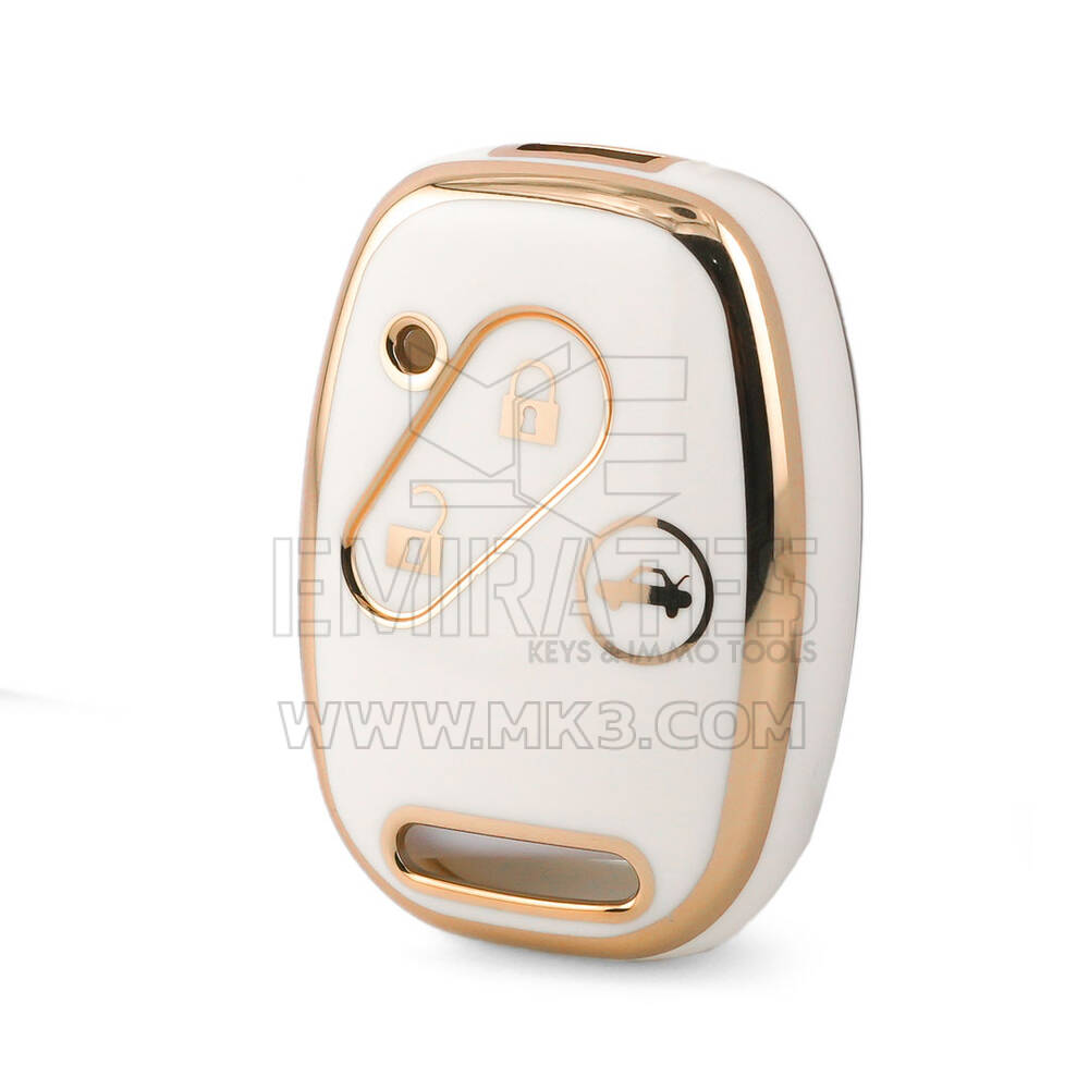 Чехол Nano высокого качества для дистанционного ключа Honda с 3 кнопками белого цвета HD-J11J3A