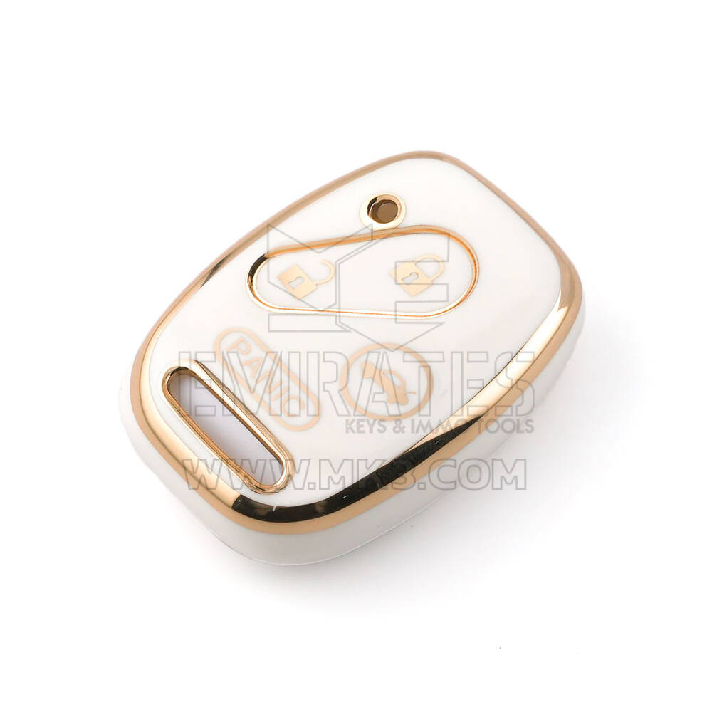 Nueva cubierta Nano de alta calidad del mercado de accesorios para llave remota Honda 4 botones Color blanco HD-J11J4 | Cayos de los Emiratos