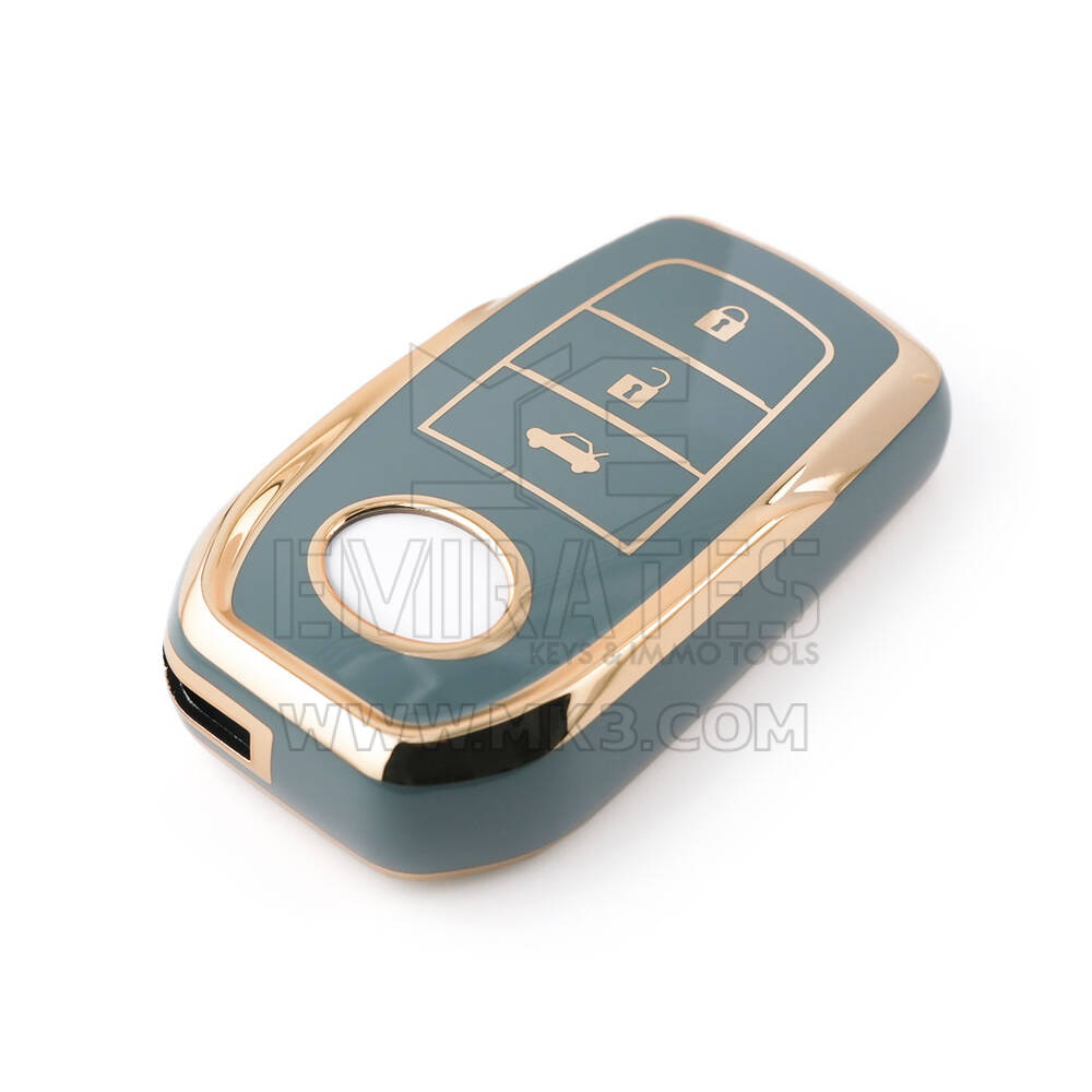 Nueva cubierta Nano de alta calidad para llave remota de Toyota, 3 botones, Color gris, TYT-A11J3 | Cayos de los Emiratos