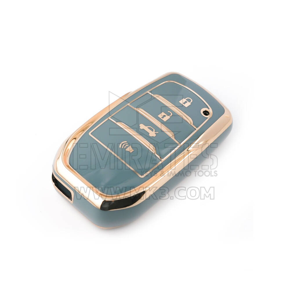 Nueva cubierta Nano de alta calidad del mercado de accesorios para llave remota Toyota 4 botones Color gris TYT-A11J4H | Cayos de los Emiratos