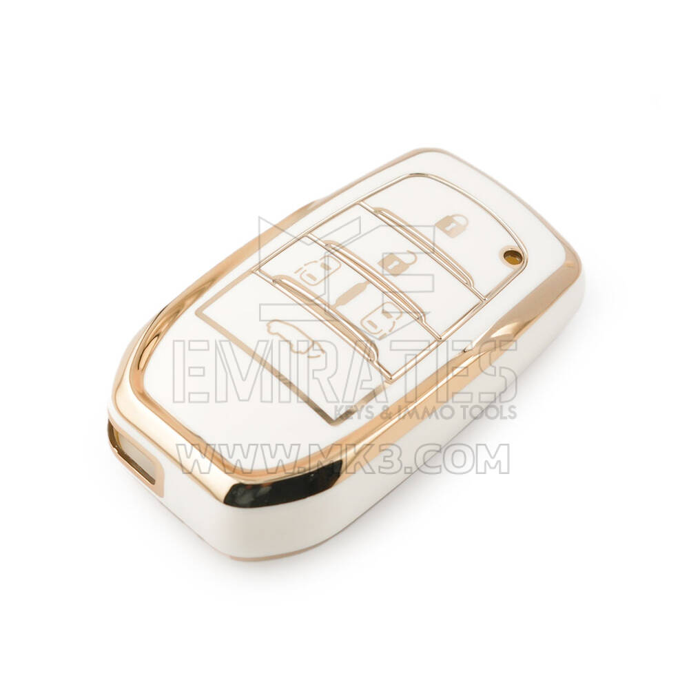 Nueva cubierta Nano de alta calidad para llave remota de Toyota, 5 botones, Color blanco, TYT-A11J5H | Cayos de los Emiratos