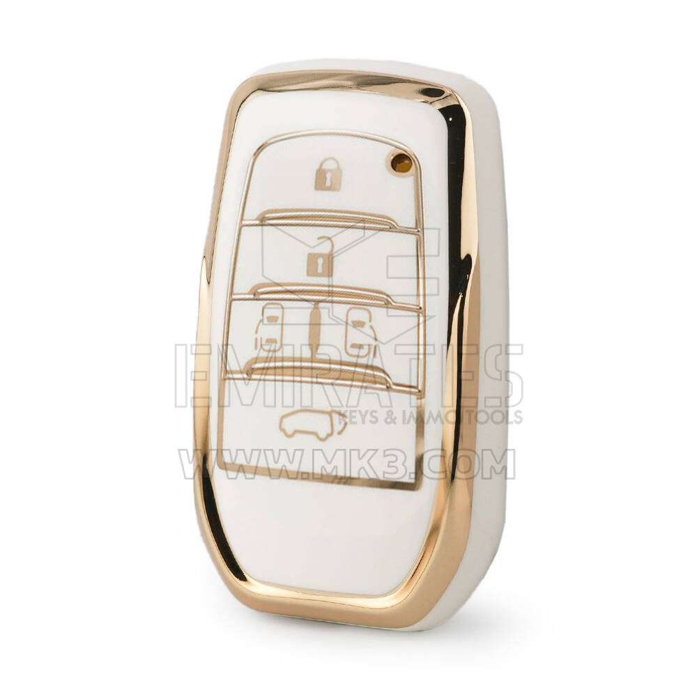 Funda Nano de alta calidad para llave remota de Toyota, 5 botones, Color blanco, TYT-A11J5H