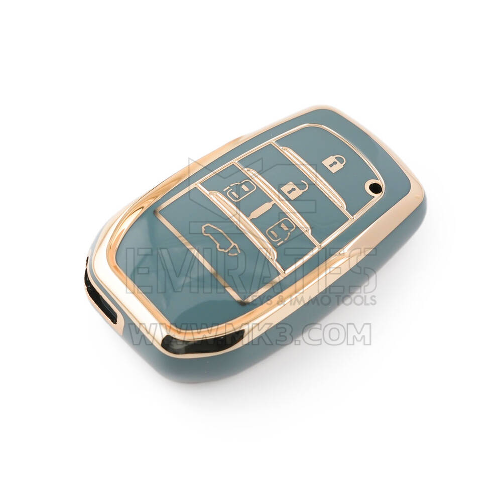 Nueva cubierta Nano de alta calidad del mercado de accesorios para llave remota Toyota 5 botones Color gris TYT-A11J5H | Cayos de los Emiratos
