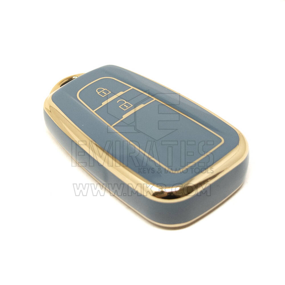 Nueva cubierta Nano de alta calidad del mercado de accesorios para llave remota Toyota Prius C-RH Prado 2 botones Color gris TYT-B11J2 | Cayos de los Emiratos