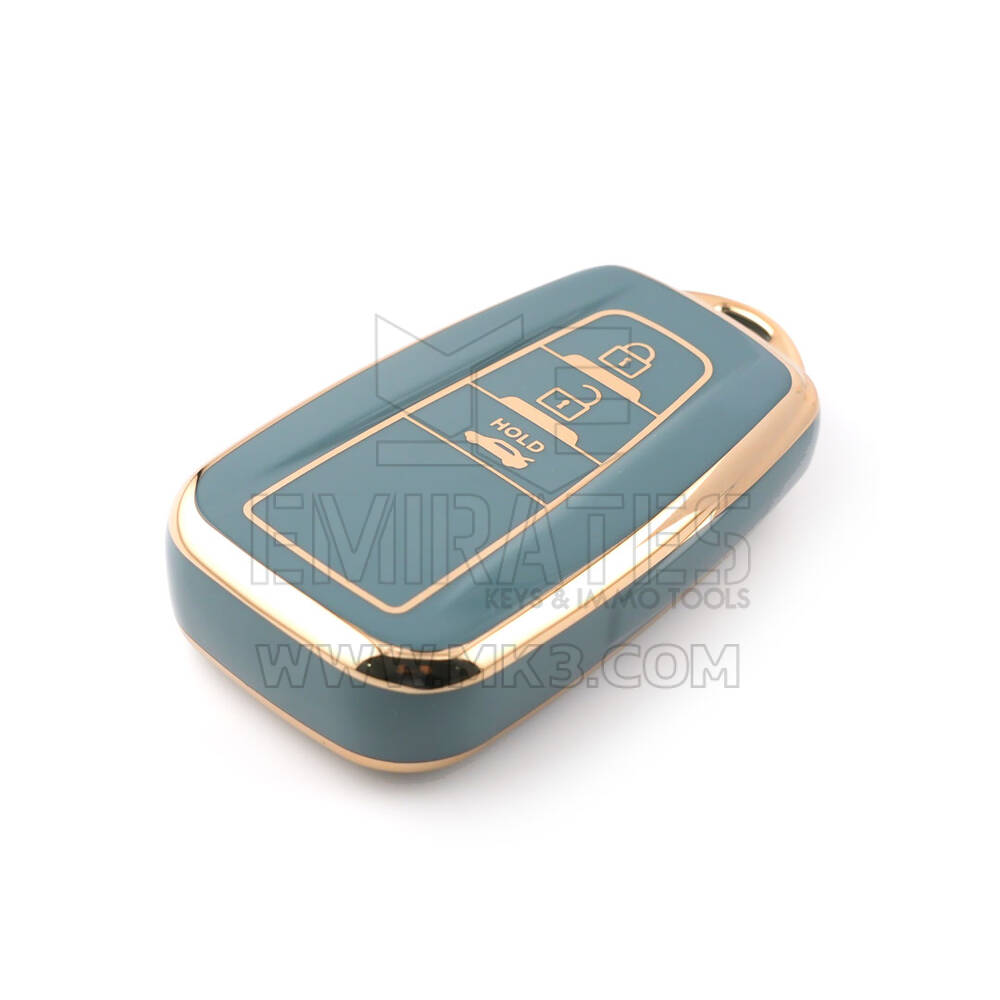 Nueva cubierta Nano de alta calidad del mercado de accesorios para llave remota Toyota RAV4 Corolla, 3 botones, Color gris, TYT-B11J3 | Cayos de los Emiratos