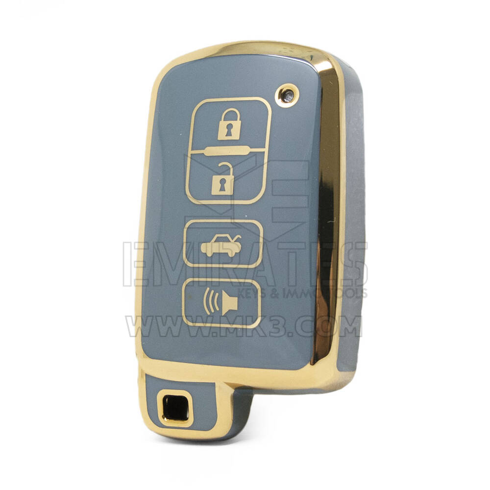 Funda Nano de alta calidad para llave remota Toyota Camry 2012-2017, 3 + 1 botones, TYT-D11J de Color gris