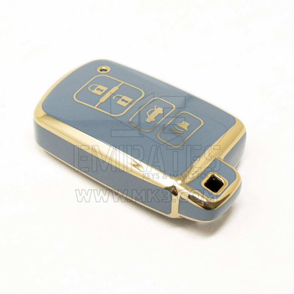 Nueva cubierta Nano de alta calidad del mercado de accesorios para Toyota Camry 2012-2017 llave remota 3 + 1 botones Color gris TYT-D11J | Cayos de los Emiratos