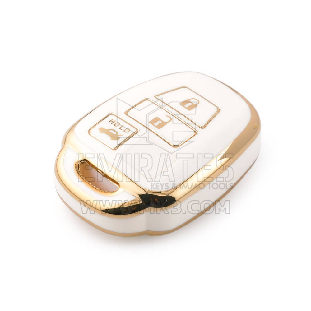 Nueva cubierta Nano de alta calidad para llave remota de Toyota, 3 botones, Color blanco, TYT-E11J3 | Cayos de los Emiratos