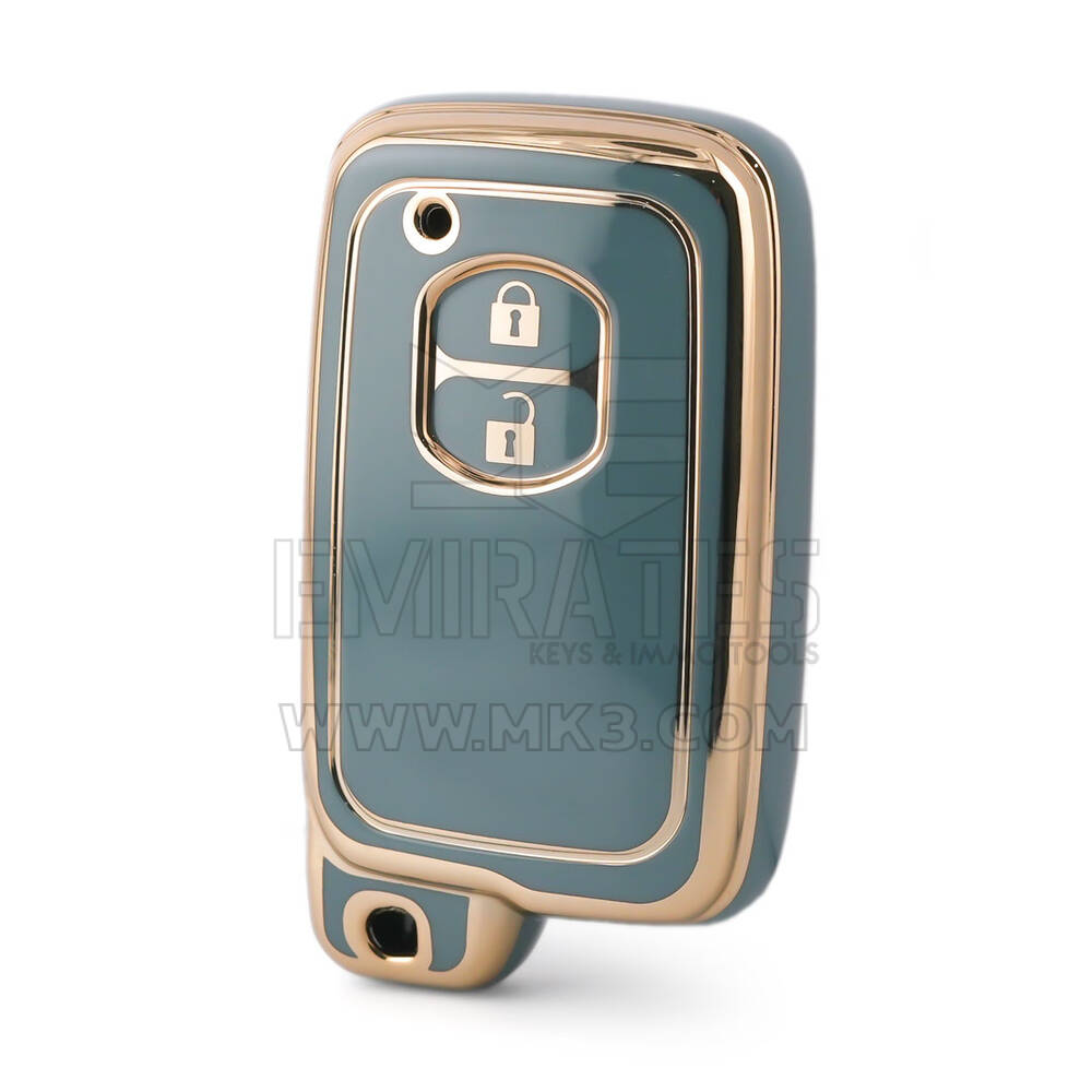 Funda Nano de alta calidad para llave remota de Toyota, 2 botones, Color gris, TYT-H11J2