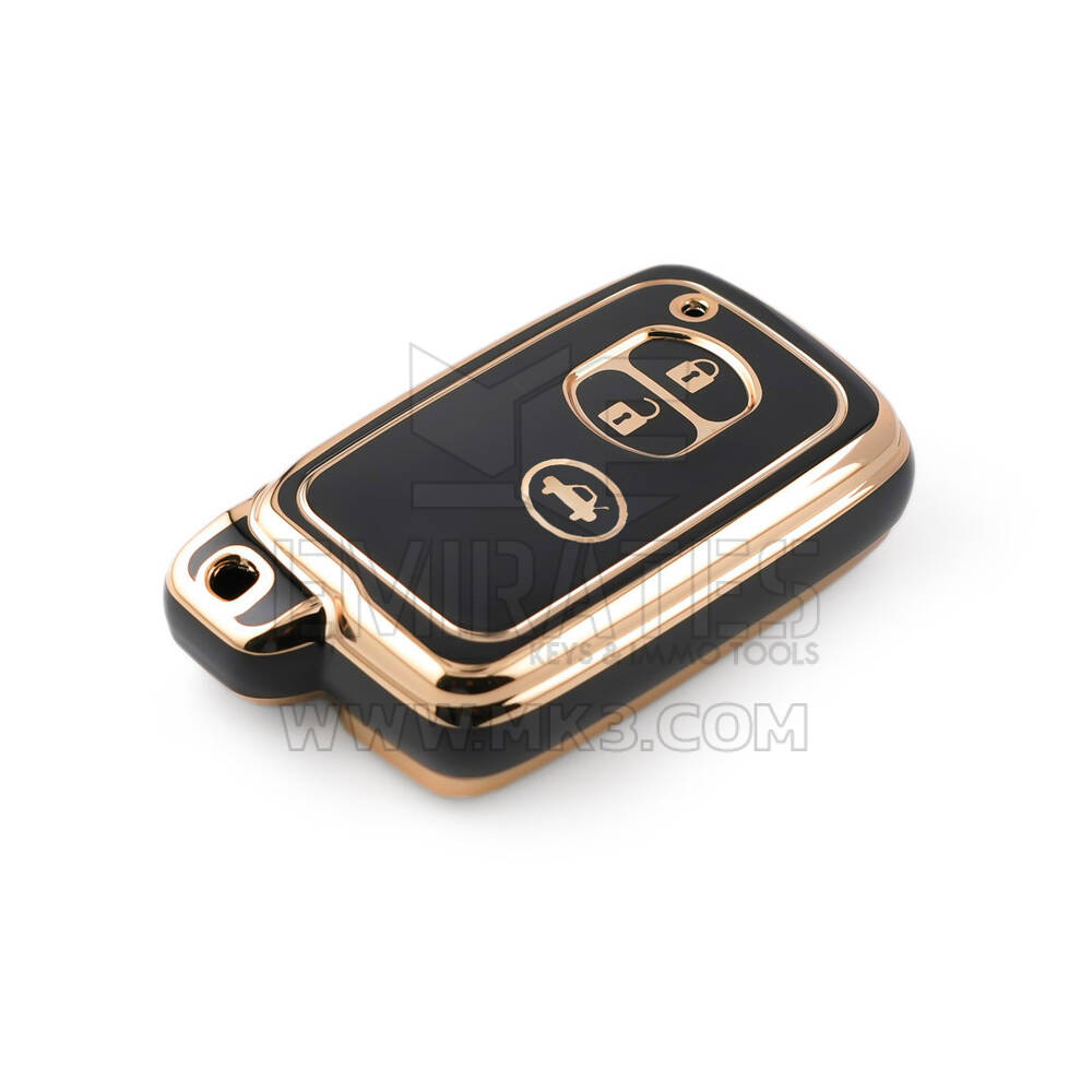 Nueva cubierta Nano de alta calidad del mercado de accesorios para llave remota de Toyota, 3 botones, Color negro, TYT-H11J3A | Cayos de los Emiratos