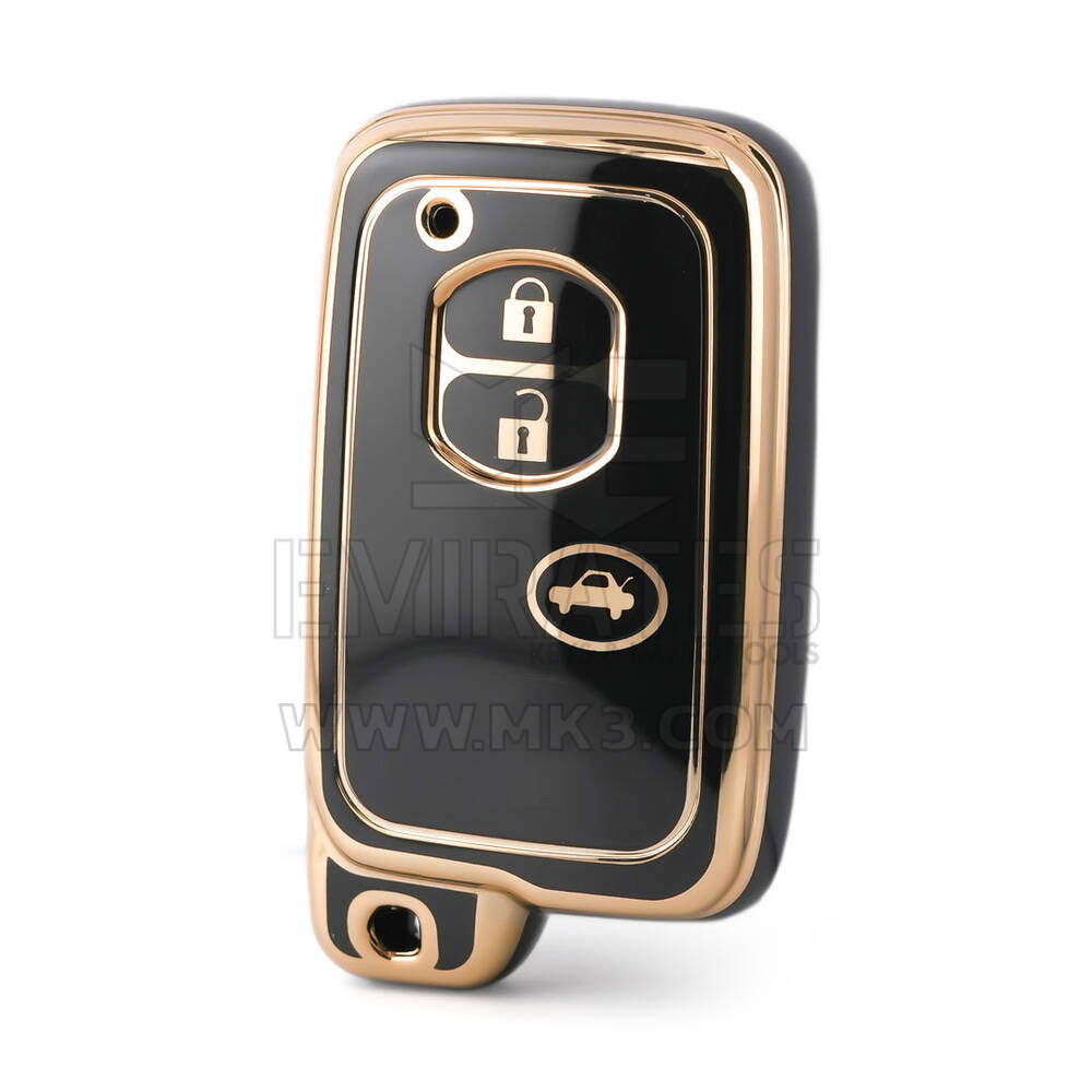 Funda Nano de alta calidad para llave remota de Toyota, 3 botones, Color negro, TYT-H11J3A