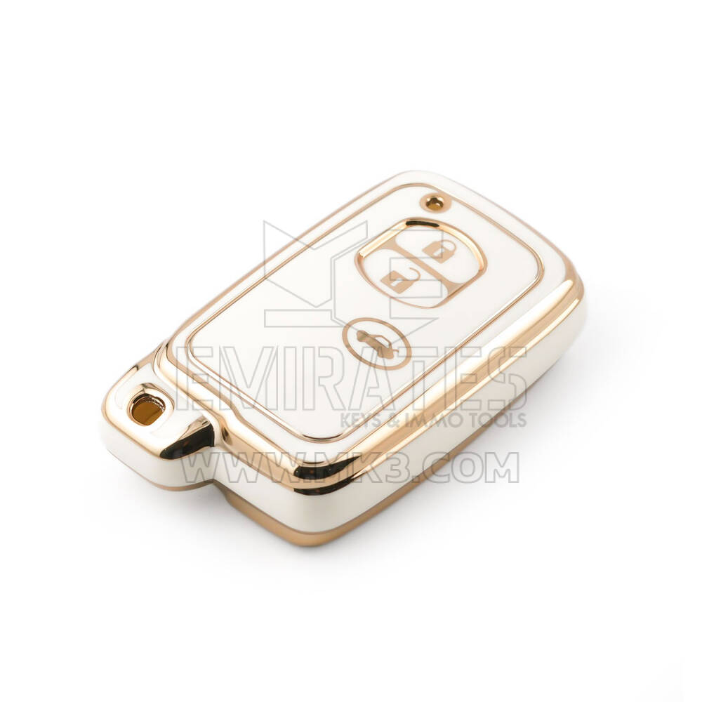 Nueva cubierta Nano de alta calidad para llave remota de Toyota, 3 botones, Color blanco, TYT-H11J3A | Cayos de los Emiratos