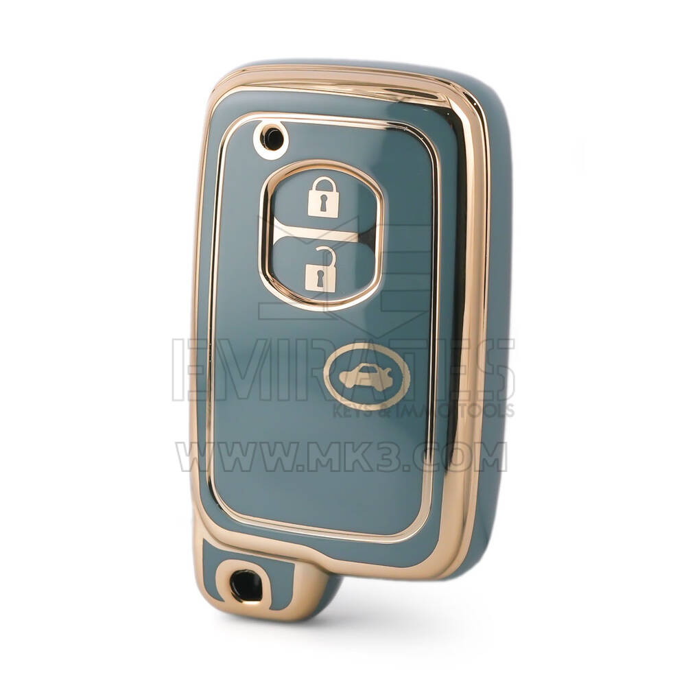 Funda Nano de alta calidad para llave remota de Toyota, 3 botones, Color gris, TYT-H11J3A