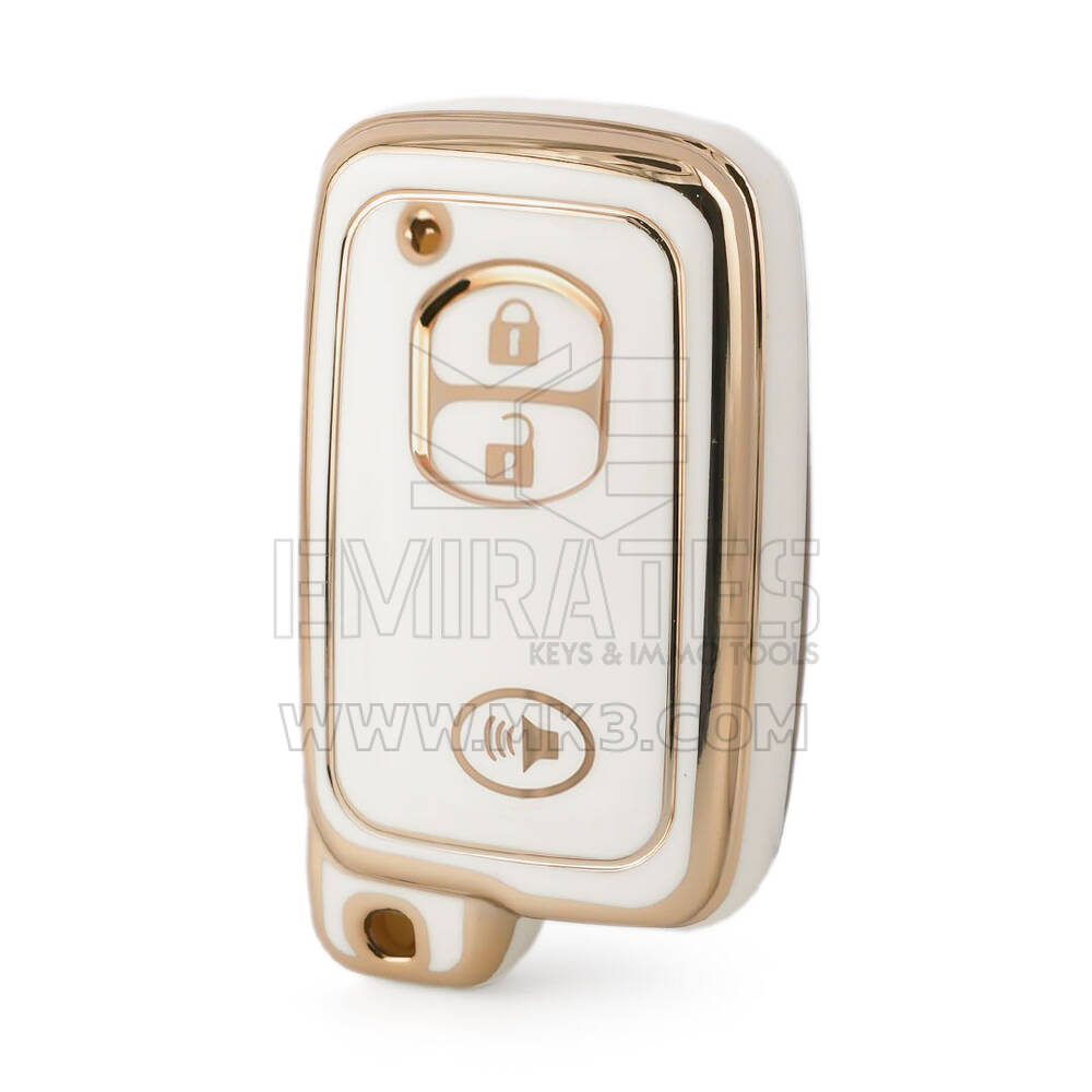 Funda Nano de alta calidad para llave remota de Toyota, 3 botones, Color blanco, TYT-H11J3B