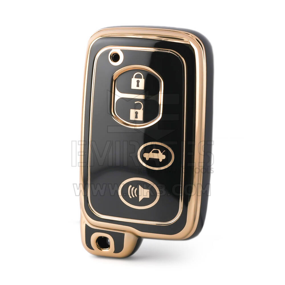 Funda Nano de alta calidad para llave remota de Toyota, 4 botones, Color negro, TYT-H11J4