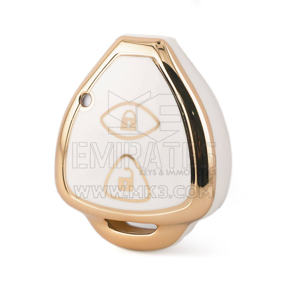 Funda Nano de alta calidad para llave remota de Toyota, 2 botones, Color blanco, TYT-K11J2