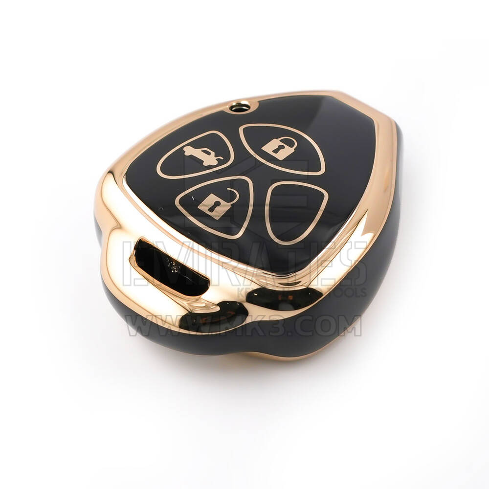 Nueva cubierta Nano de alta calidad del mercado de accesorios para llave remota Toyota 3 botones Color negro TYT-K11J3B | Cayos de los Emiratos