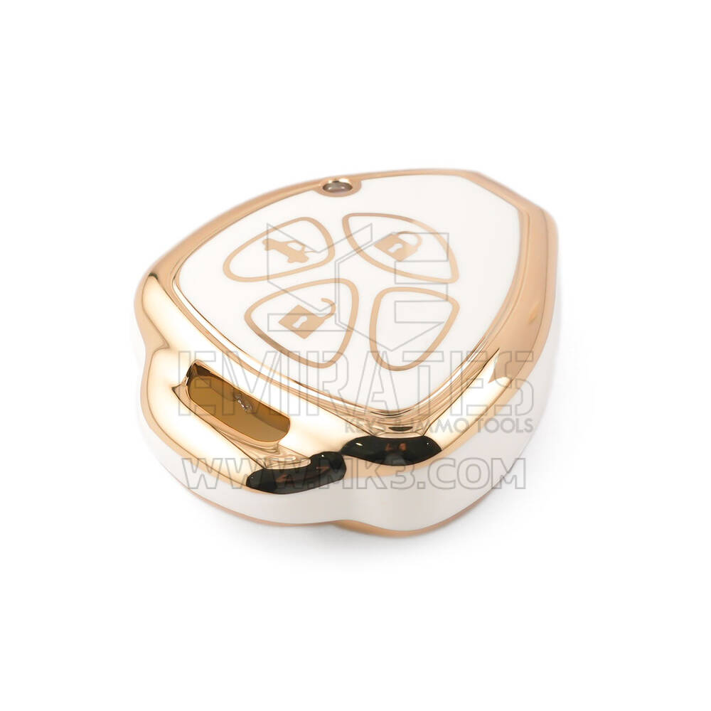 Nueva cubierta Nano de alta calidad para llave remota de Toyota, 3 botones, Color blanco, TYT-K11J3B | Cayos de los Emiratos