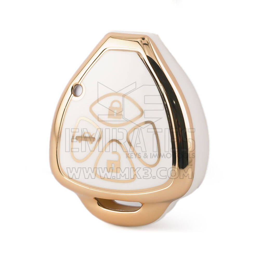 Funda Nano de alta calidad para llave remota de Toyota, 3 botones, Color blanco, TYT-K11J3B