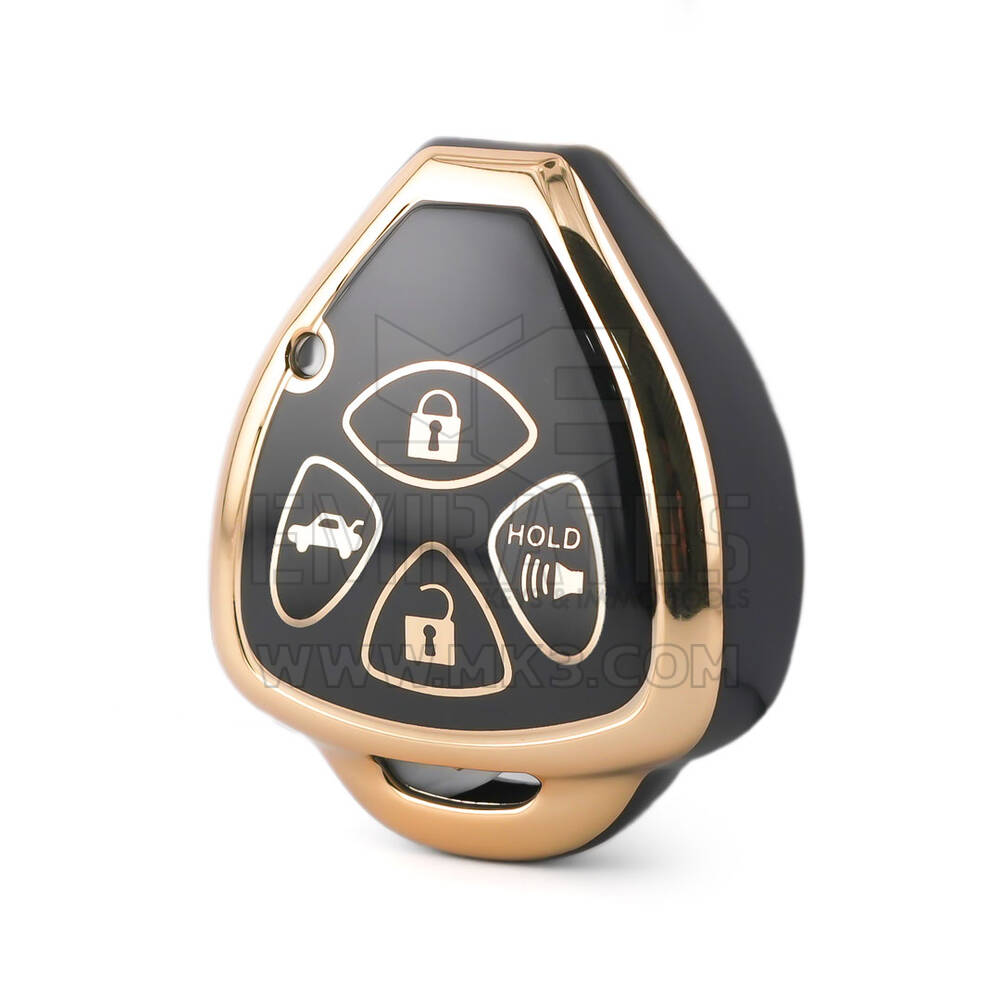 Funda Nano de alta calidad para llave remota de Toyota, 4 botones, Color negro, TYT-K11J4