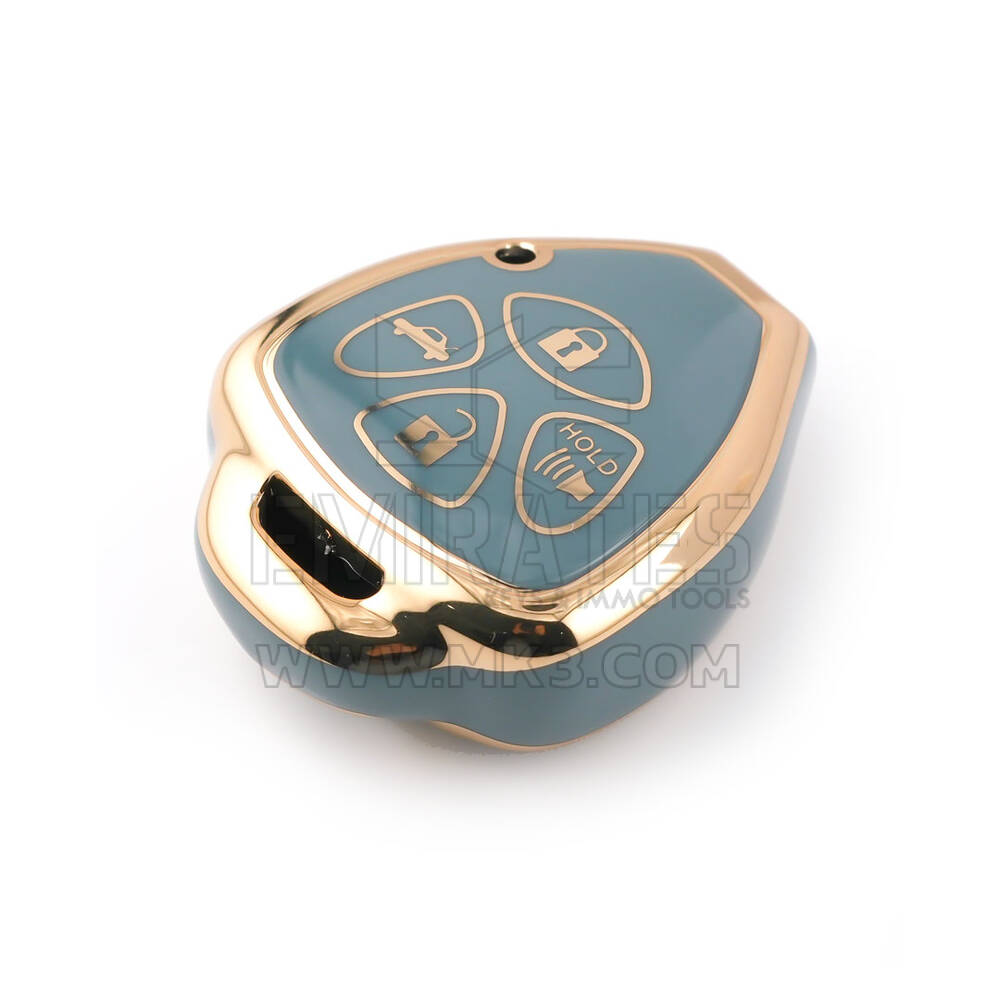 Nueva cubierta Nano de alta calidad del mercado de accesorios para llave remota Toyota 4 botones Color gris TYT-K11J4 | Cayos de los Emiratos