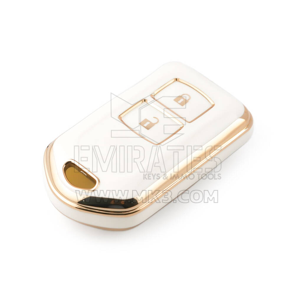 Nueva cubierta Nano de alta calidad para llave remota de Toyota, 2 botones, Color blanco, TYT-L11J2 | Cayos de los Emiratos