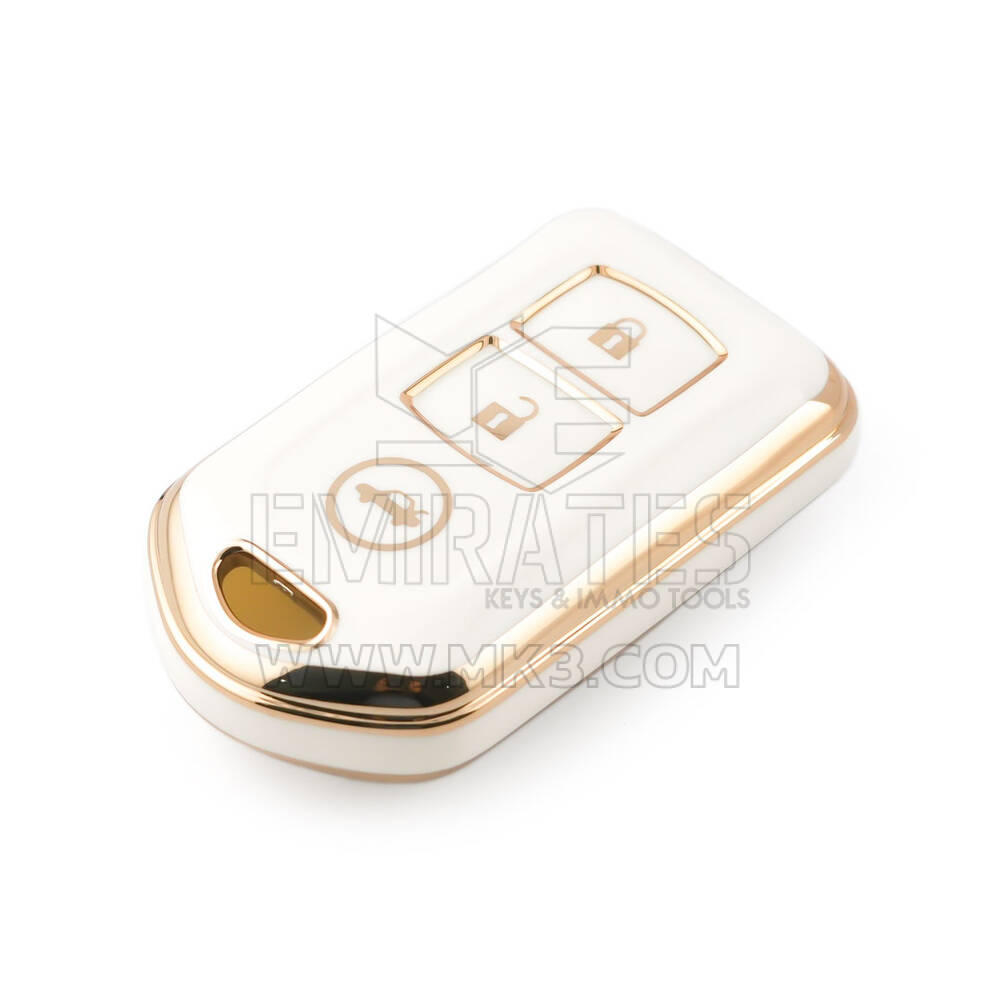 Nueva cubierta Nano de alta calidad para llave remota de Toyota, 3 botones, Color blanco, TYT-L11J3 | Cayos de los Emiratos